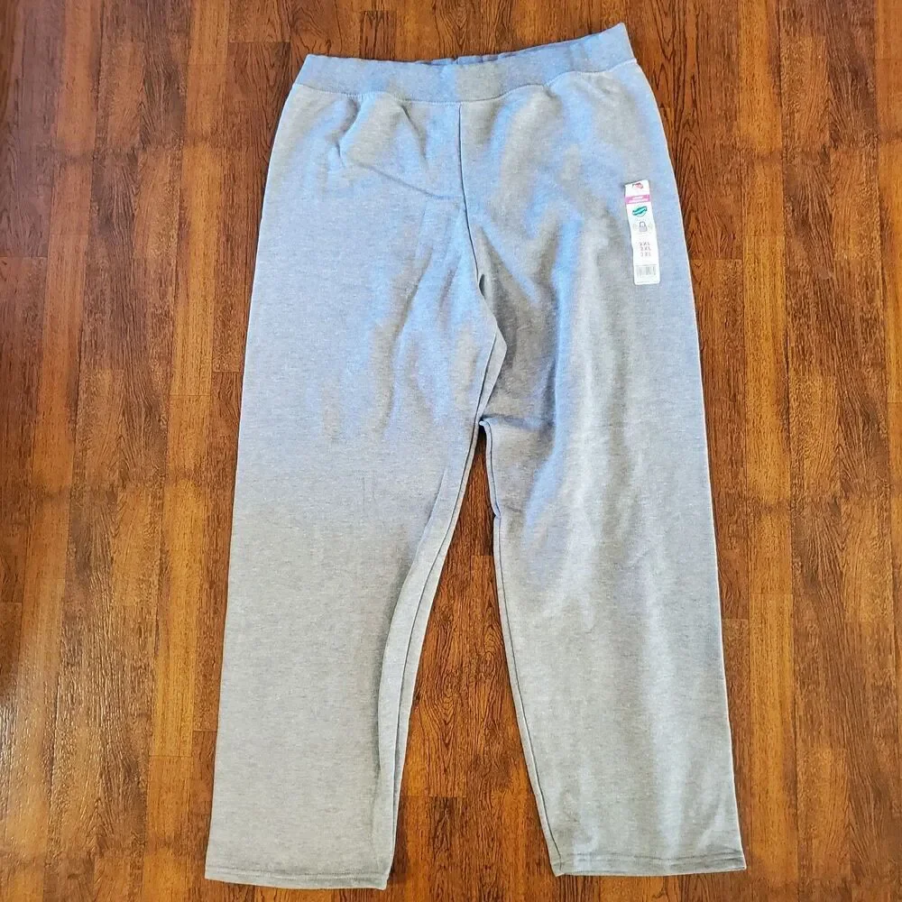 NWT Fruit Of The Loom Womens Sz 2XL Eversoft Essentials Live In Open Bottom Pant